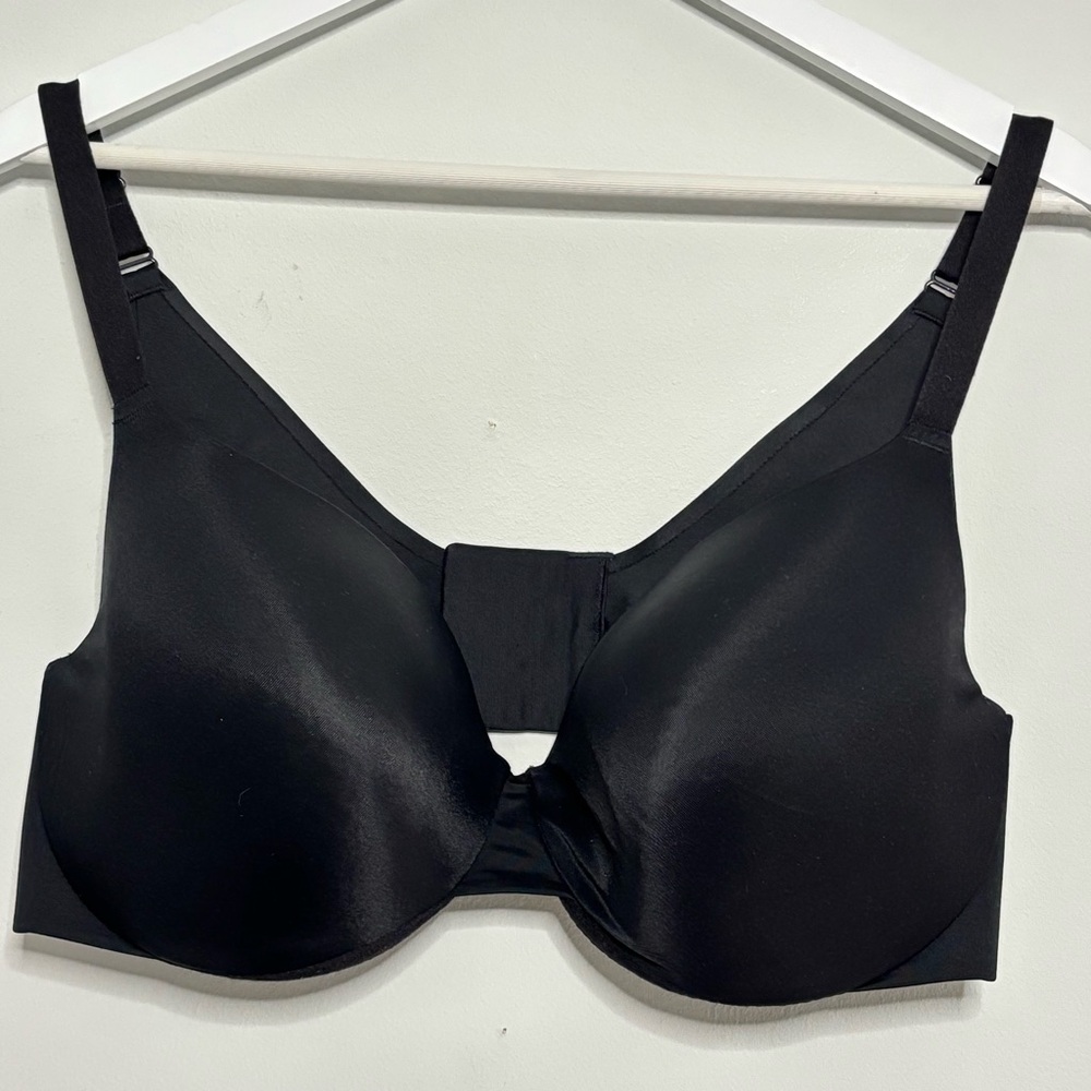 Cacique Black Invisible Backsmoother Lightly Lined Balconette Bra‎ Size 40DDD